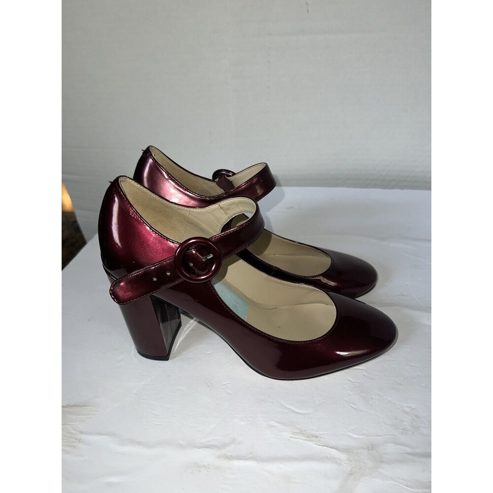 Marc Fisher Shoes Womens 8.5 Shaylie mary jane Pumps Heels Patent Leather granny - Picture 11 of 15